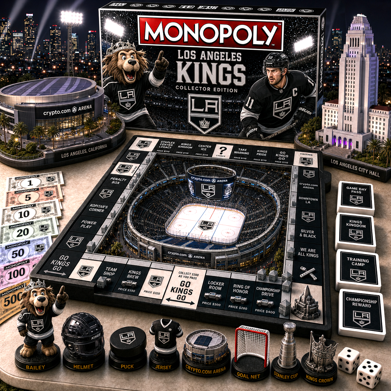 Premium NHL LAK Pride Monopoly Collector’s Edition V11
