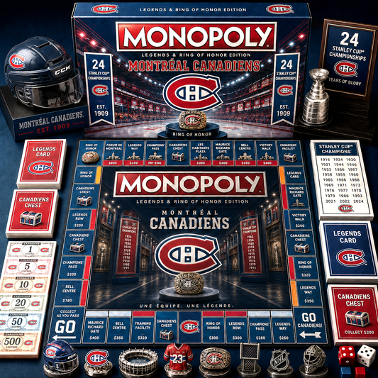 Premium NHL MC Legends & Ring Monopoly Collector’s Edition Board Game V9