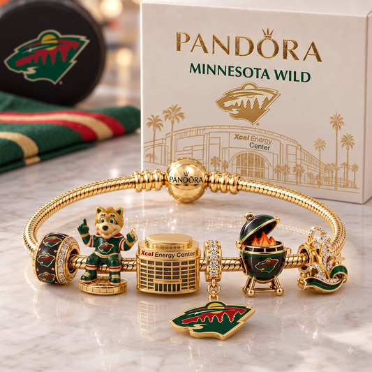 Premium NHL MIN Heritage Gold Charm Bracelet Set V3