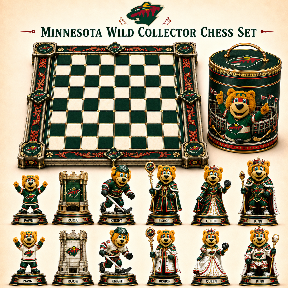 Premium NHL MW Collector Chess Set