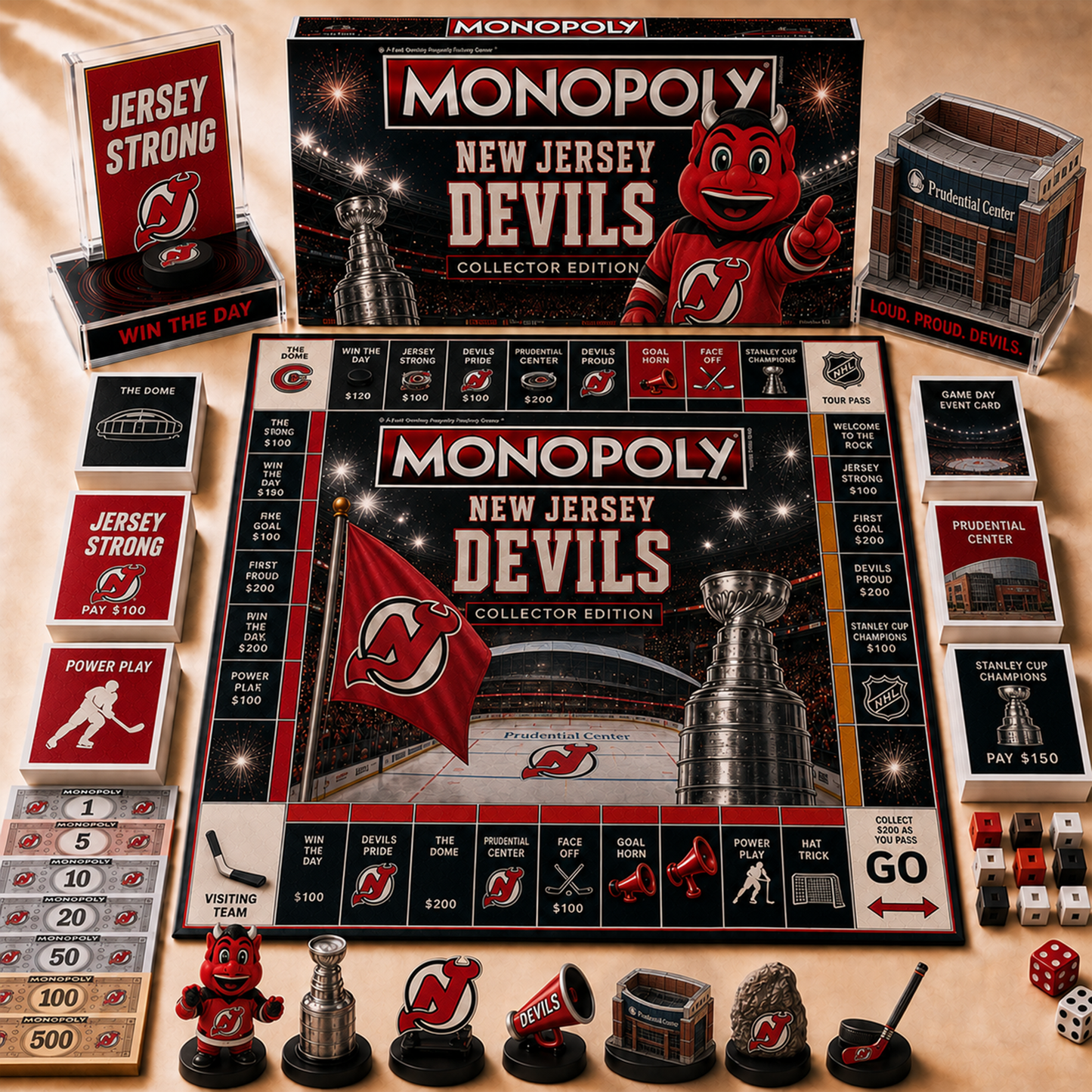 Premium NHL NEW Hall of Fame Monopoly Collector’s Edition Board Game V12