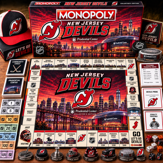 Premium NHL NJD Legacy Monopoly Collector Edition Board Game V2 NMD 150826 TTV