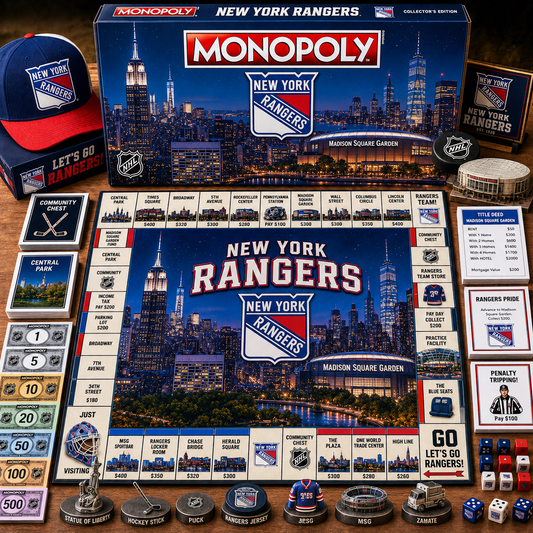 Premium NHL NYR Legacy Monopoly Collector Edition Board Game V2 NMD 150826 TTV