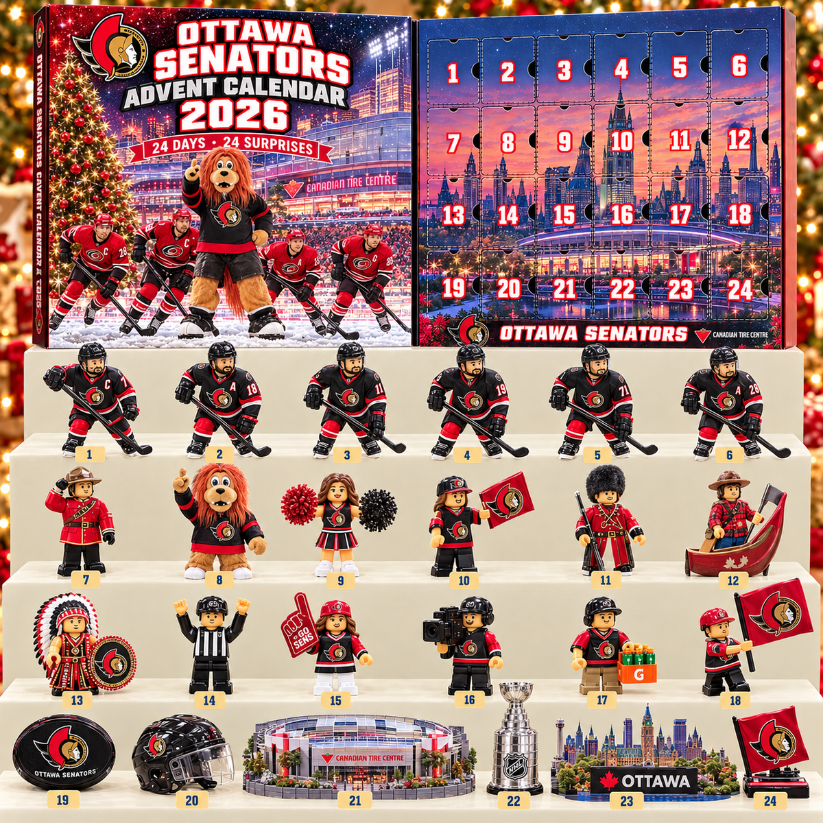 Premium NHL OS 24-Piece Hockey Collectible Advent Calendar V2