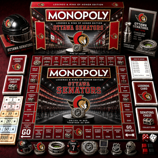 Premium NHL OS Legends & Ring Monopoly Collector’s Edition Board Game V9