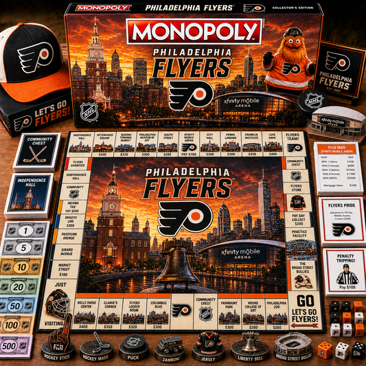 Premium NHL PHI Legacy Monopoly Collector Edition Board Game V2 NMD 150826 TTV