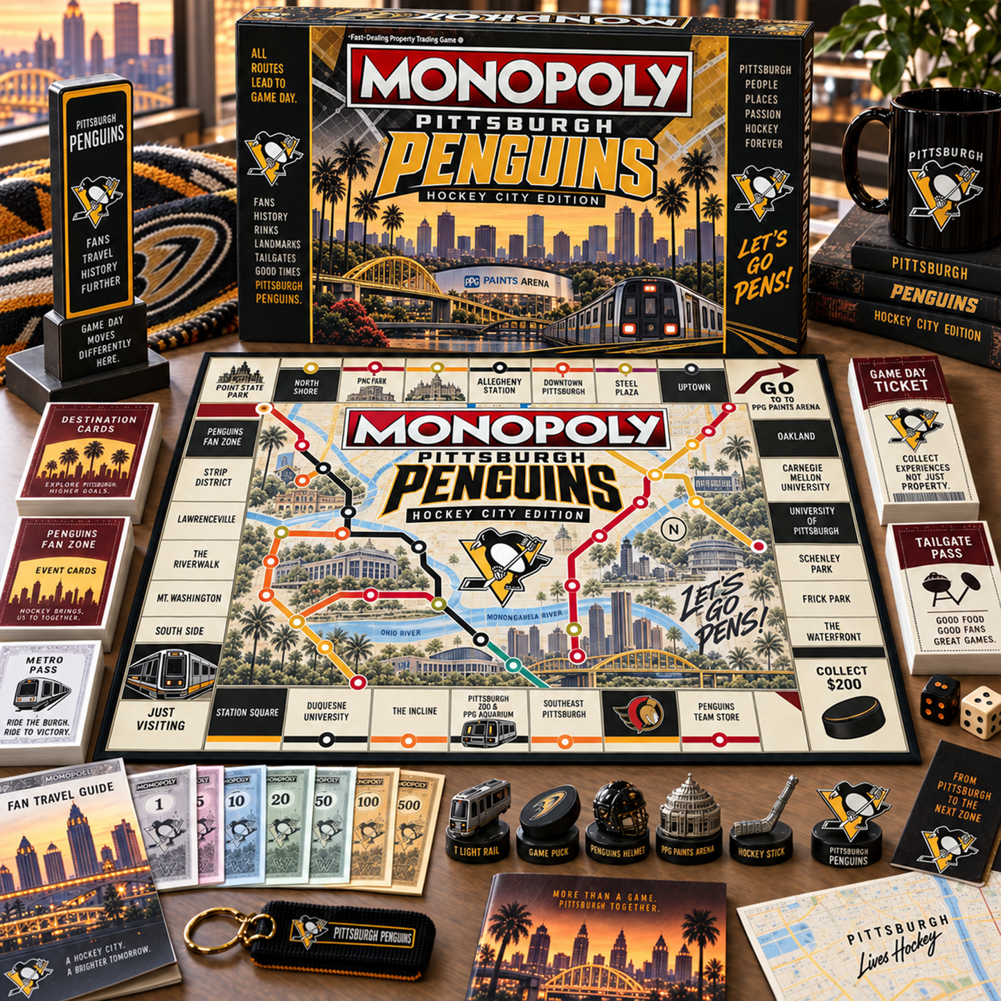 Premium NHL PIT Metro Game Day Collector’s Edition Board Game V13