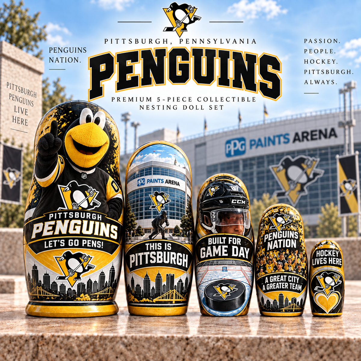 Premium NHL PP Nesting Doll Set