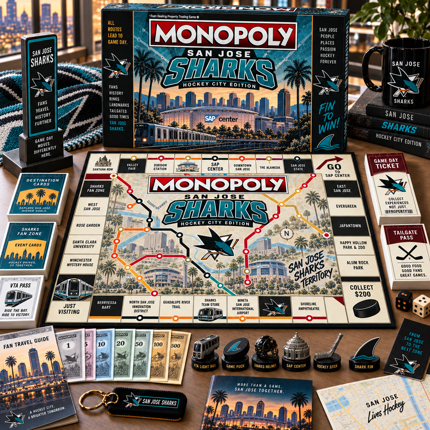 Premium NHL SAN Metro Game Day Collector’s Edition Board Game V13