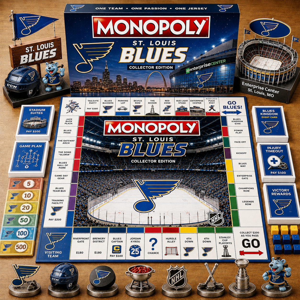 Premium NHL SLB Game Night Monopoly Collector Edition Board Game V5