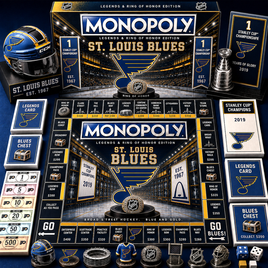 Premium NHL SLB Legends & Ring Monopoly Collector’s Edition Board Game V9