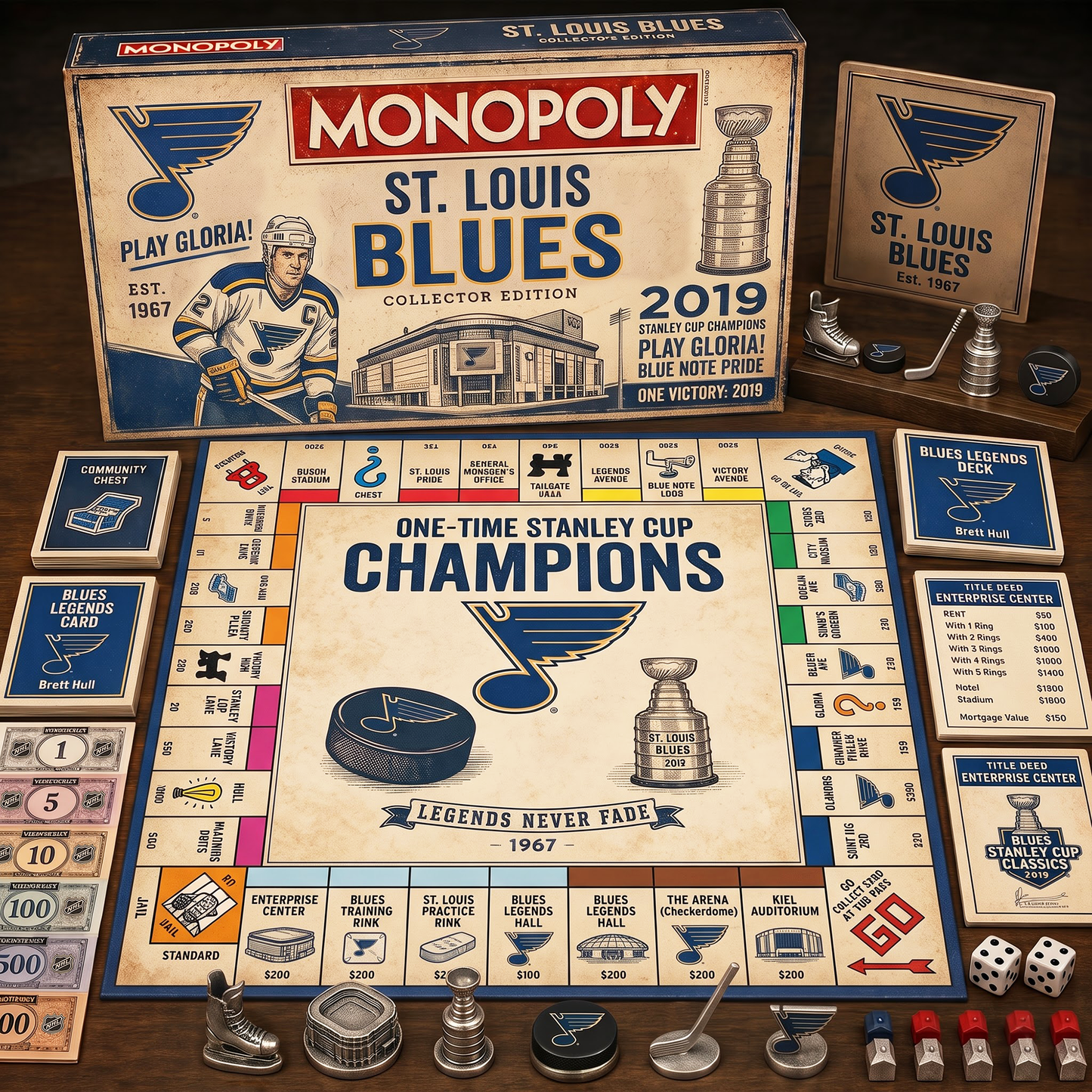 Premium NHL STL Retro Heritage  Monopoly Collector’s Edition Board Game V7