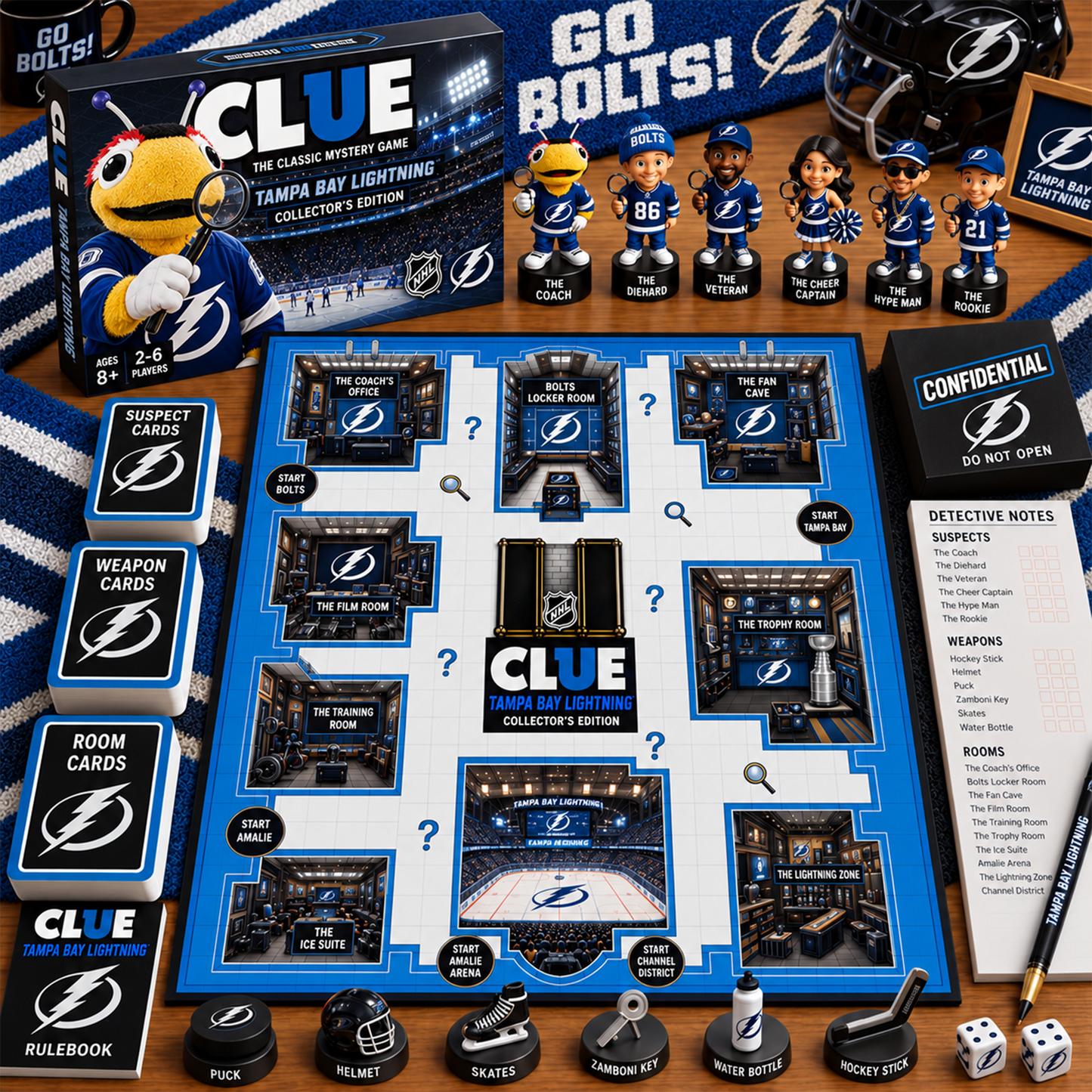 Premium NHL TAM Clue Collector’s Edition Board Game