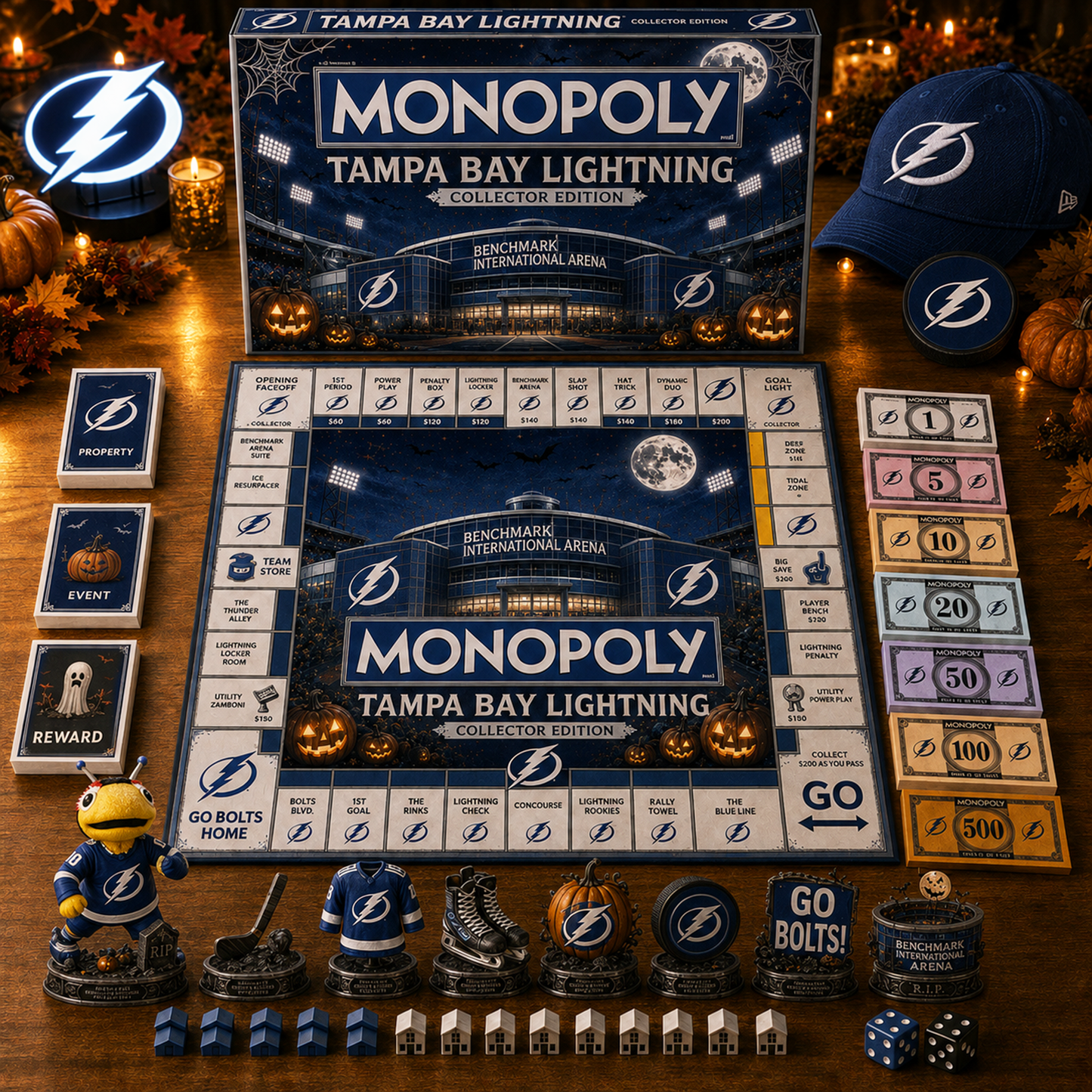 Premium NHL TAM Halloween Stadium Monopoly Collector’s Edition Board Game V10