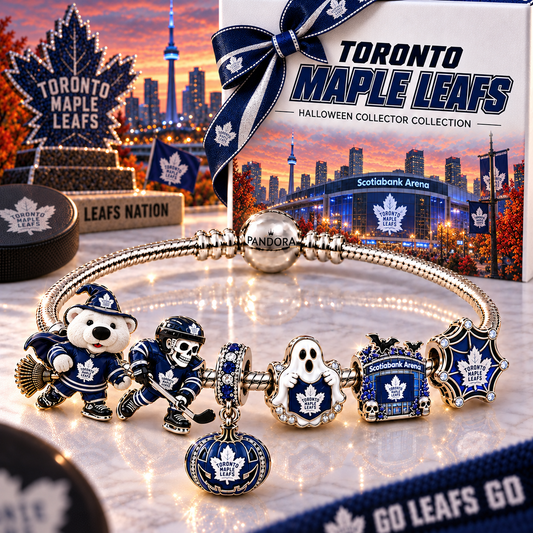 Premium NHL TML Halloween Gold Charm Bracelet Set V4