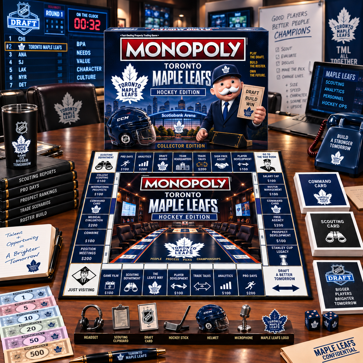 Premium NHL TML War Room Collector’s Edition Board Game V14