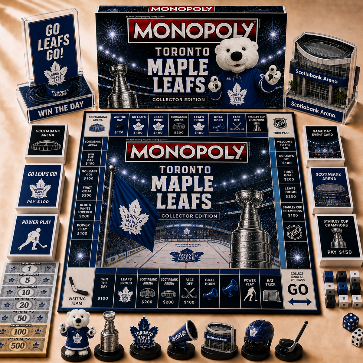 Premium NHL TOR Hall of Fame Monopoly Collector’s Edition Board Game V12