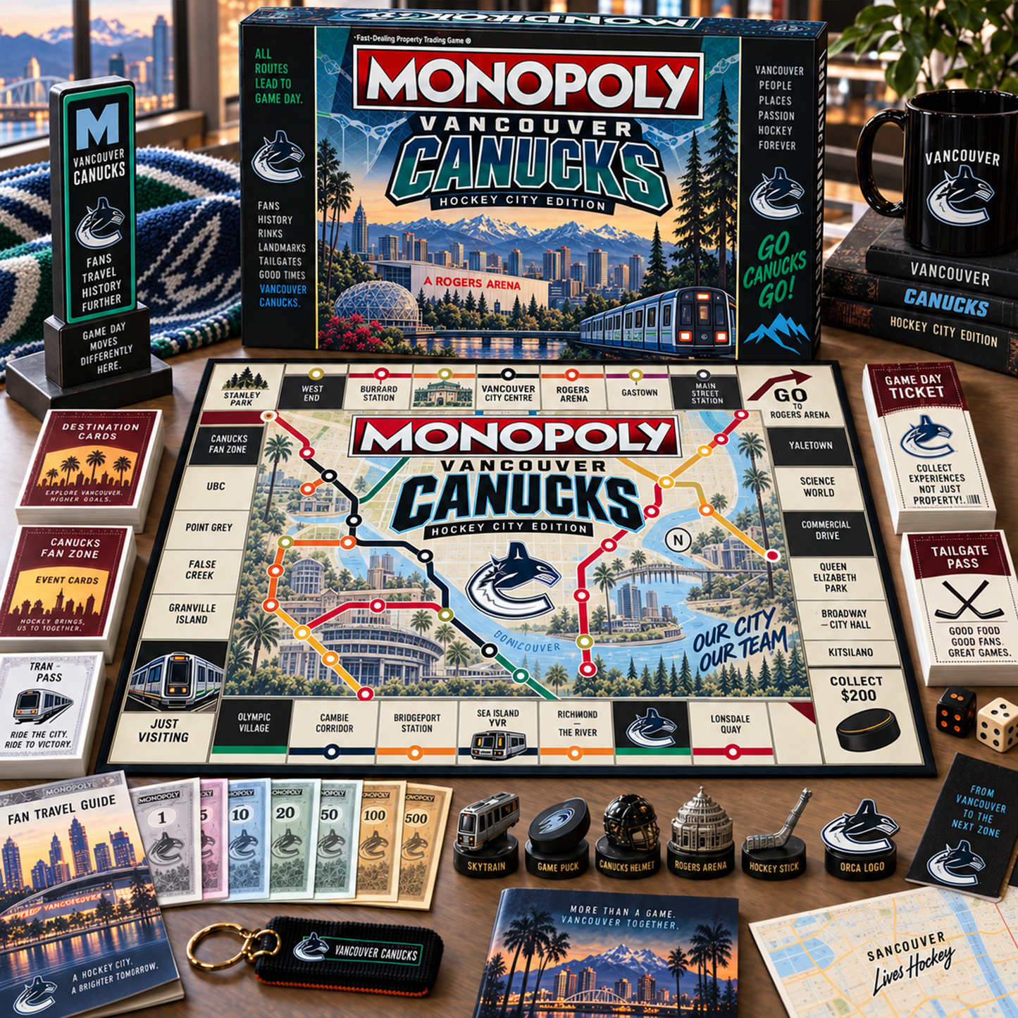 Premium NHL VAN Metro Game Day Collector’s Edition Board Game V13