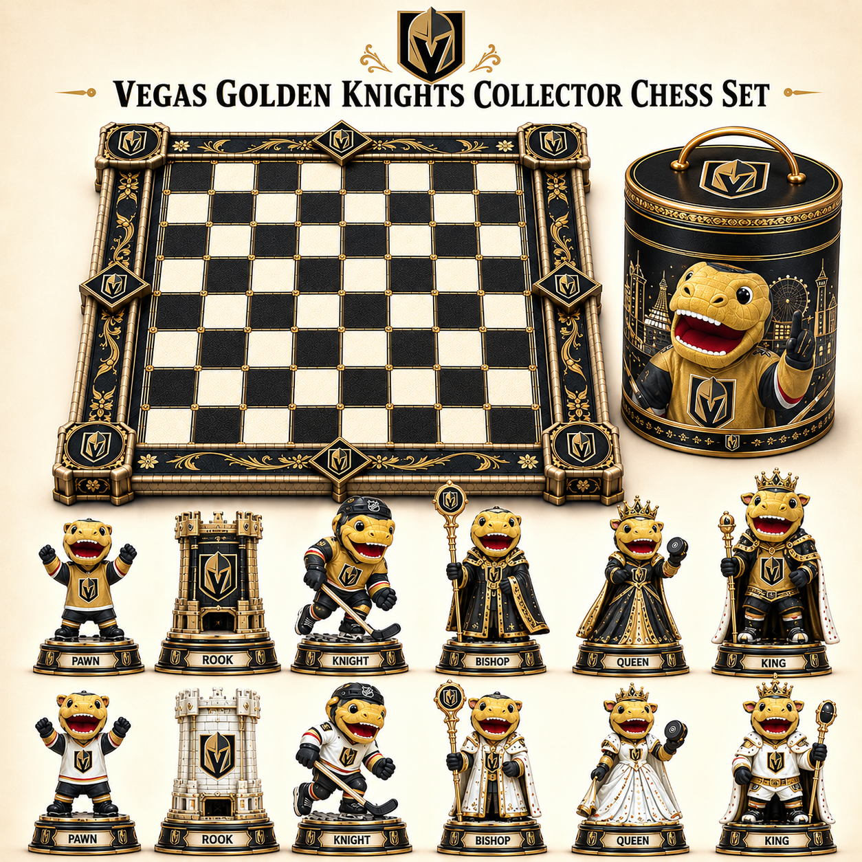 Premium NHL VGK Collector Chess Set