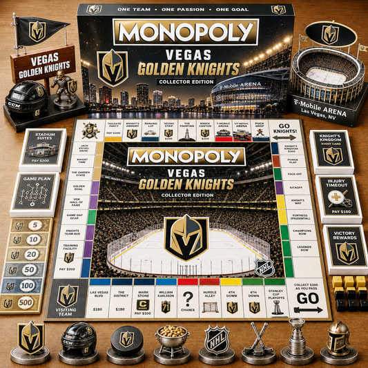Premium NHL VGK Game Night Monopoly Collector Edition Board Game V5