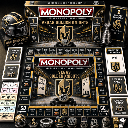 Premium NHL VGK Legends & Ring Monopoly Collector’s Edition Board Game V9