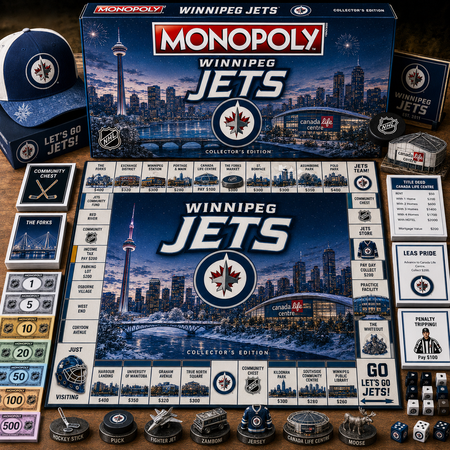 Premium NHL VPG Legacy Monopoly Collector Edition Board Game V2 NMD 150826 TTV