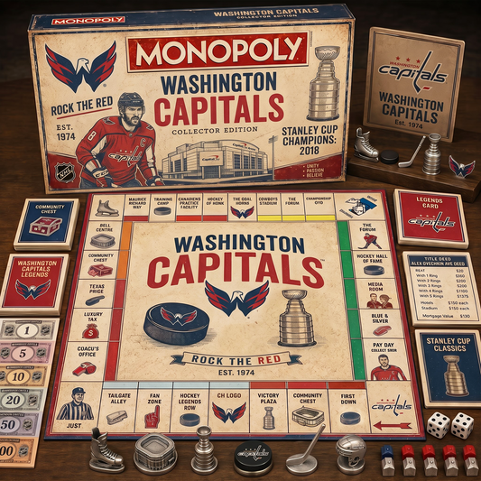 Premium NHL WAS Retro Heritage  Monopoly Collector’s Edition Board Game V7
