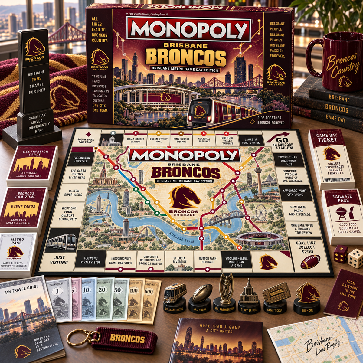 Premium NRL BB Metro Game Day Collector’s Edition Board Game V13