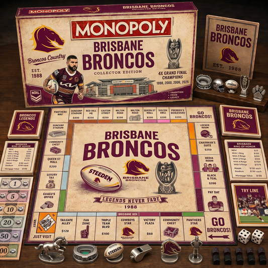 Premium NRL BB Retro Heritage  Monopoly Collector’s Edition Board Game V7