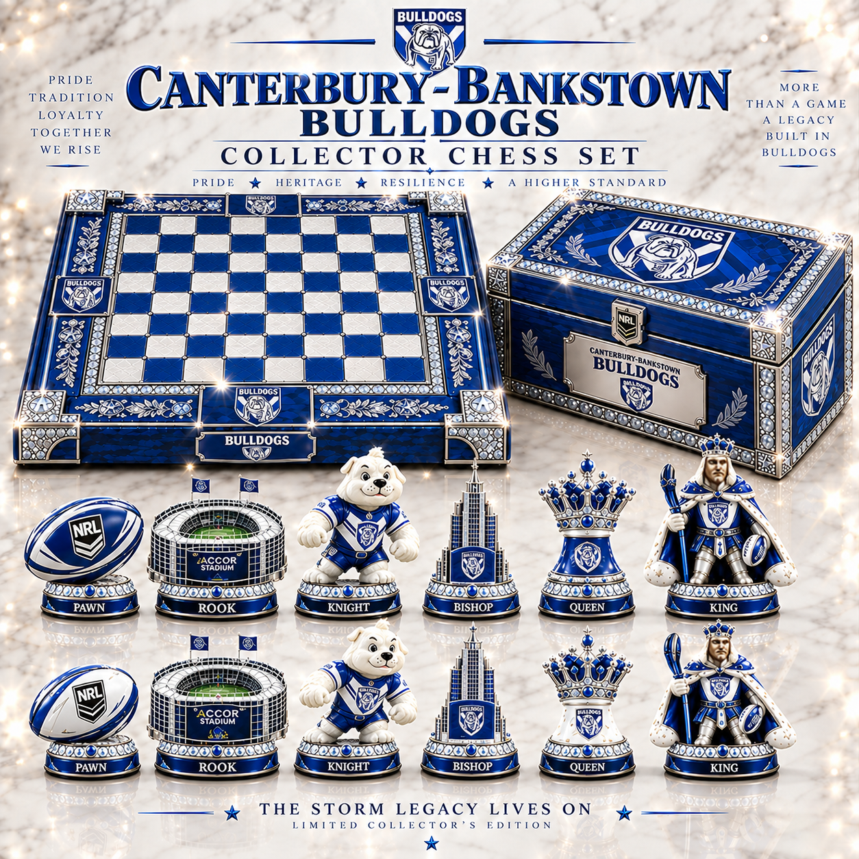 Premium NRL CBB Heritage Collector Chess Set V2