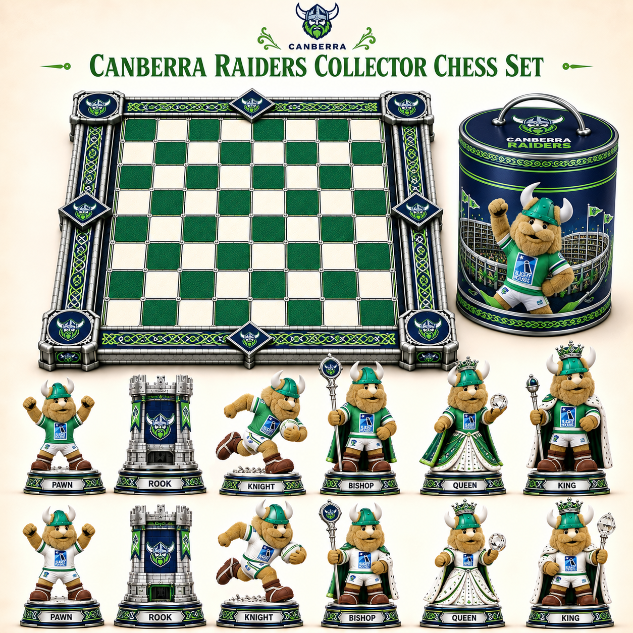 Premium NRL CR Collector Chess Set