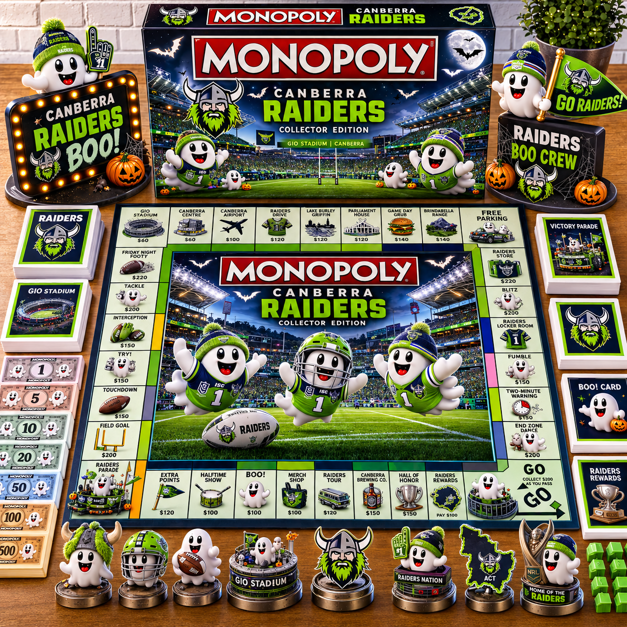 Premium NRL CR Halloween Ghost Monopoly Collector’s Edition Board Game V6
