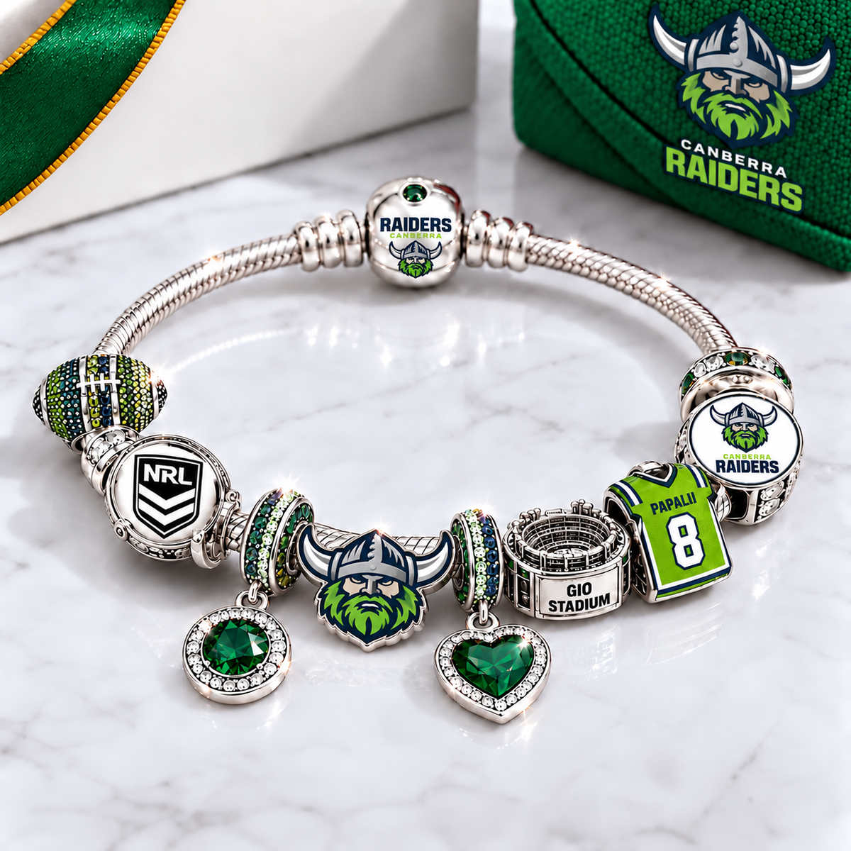 Premium NRL CR Team Spirit Charm Bracelet V8