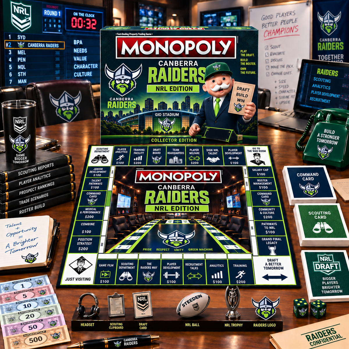 Premium NRL CR War Room Collector’s Edition Board Game V14