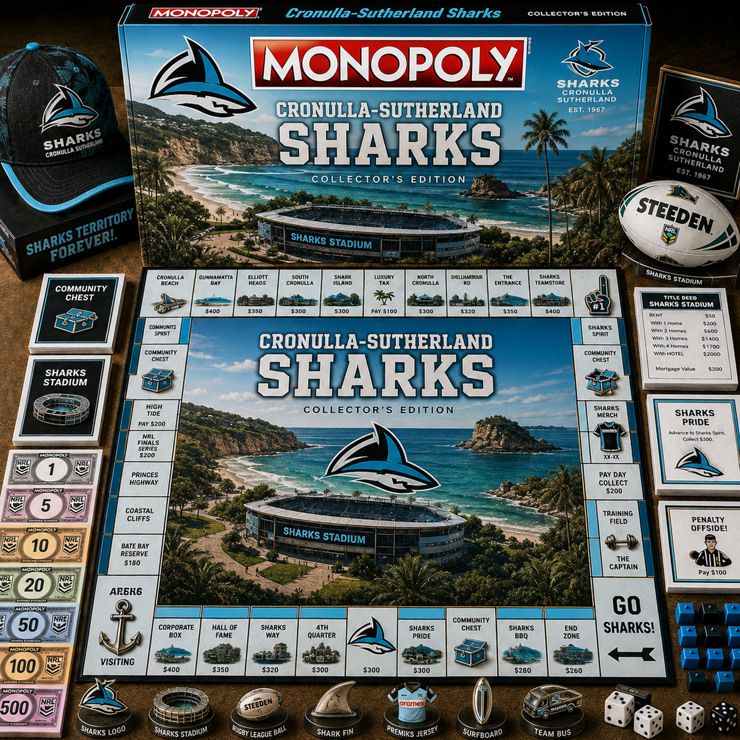 Premium NRL CSS Legacy Monopoly Collector’s Edition Board Game V2