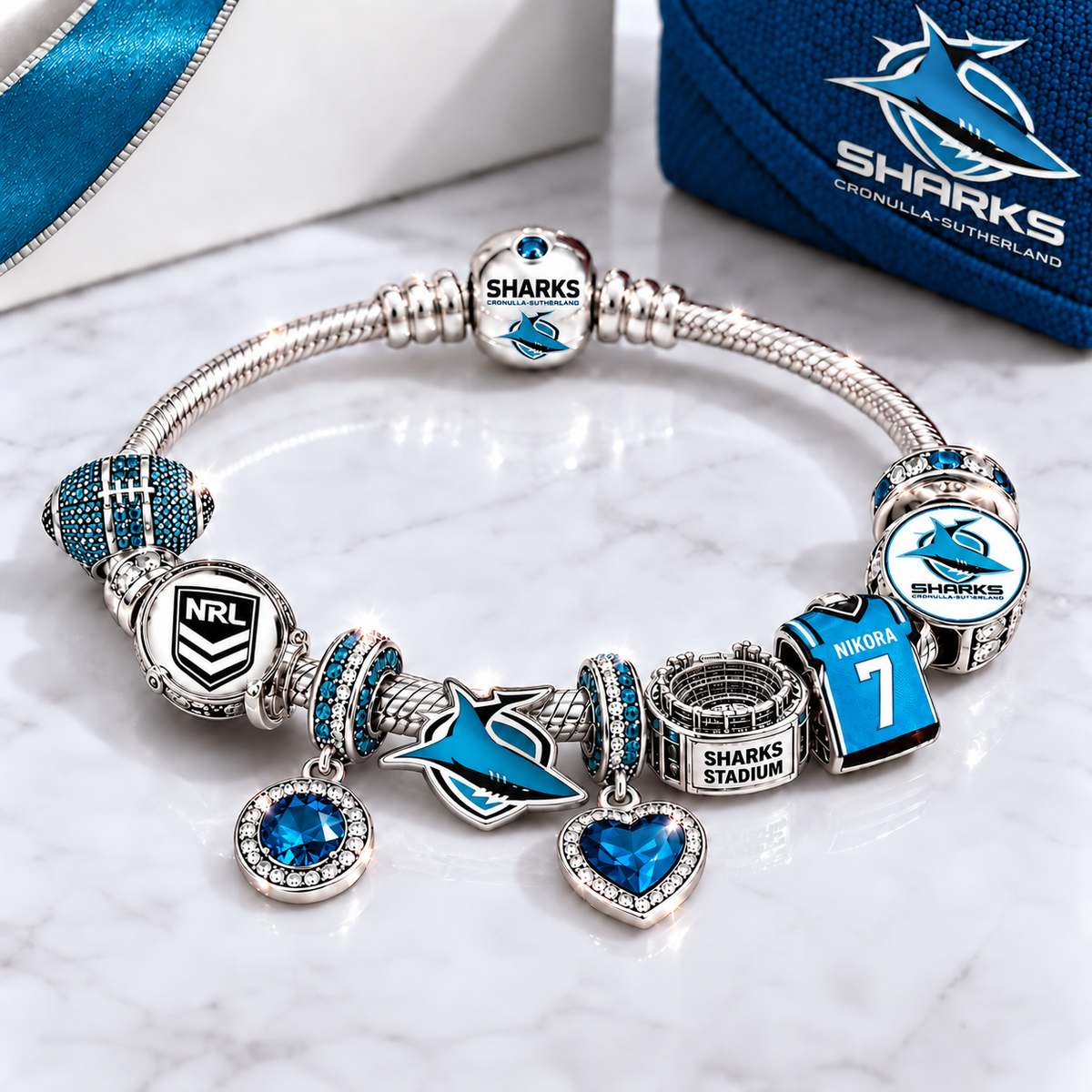 Premium NRL CSS Team Spirit Charm Bracelet V8