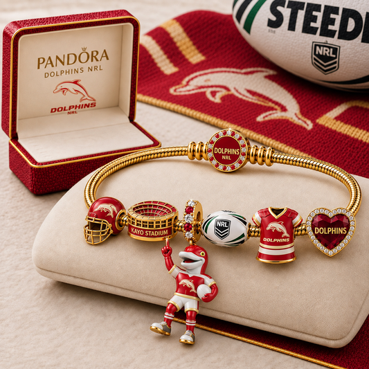 Premium NRL DOL Gold Charm Bracelet Set