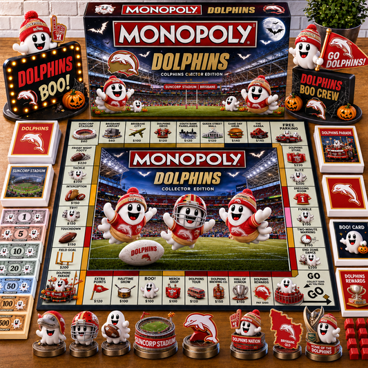 Premium NRL DOL Halloween Ghost Monopoly Collector’s Edition Board Game V6
