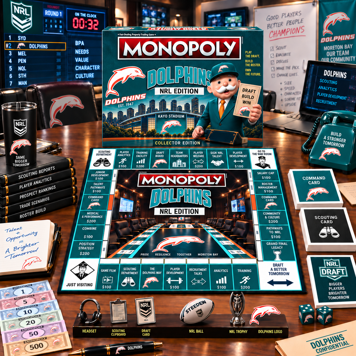 Premium NRL DOL War Room Collector’s Edition Board Game V14