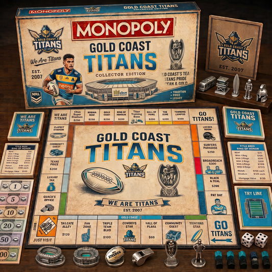 Premium NRL GCT Retro Heritage  Monopoly Collector’s Edition Board Game V7