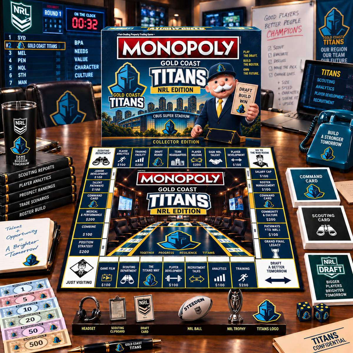 Premium NRL GCT War Room Collector’s Edition Board Game V14