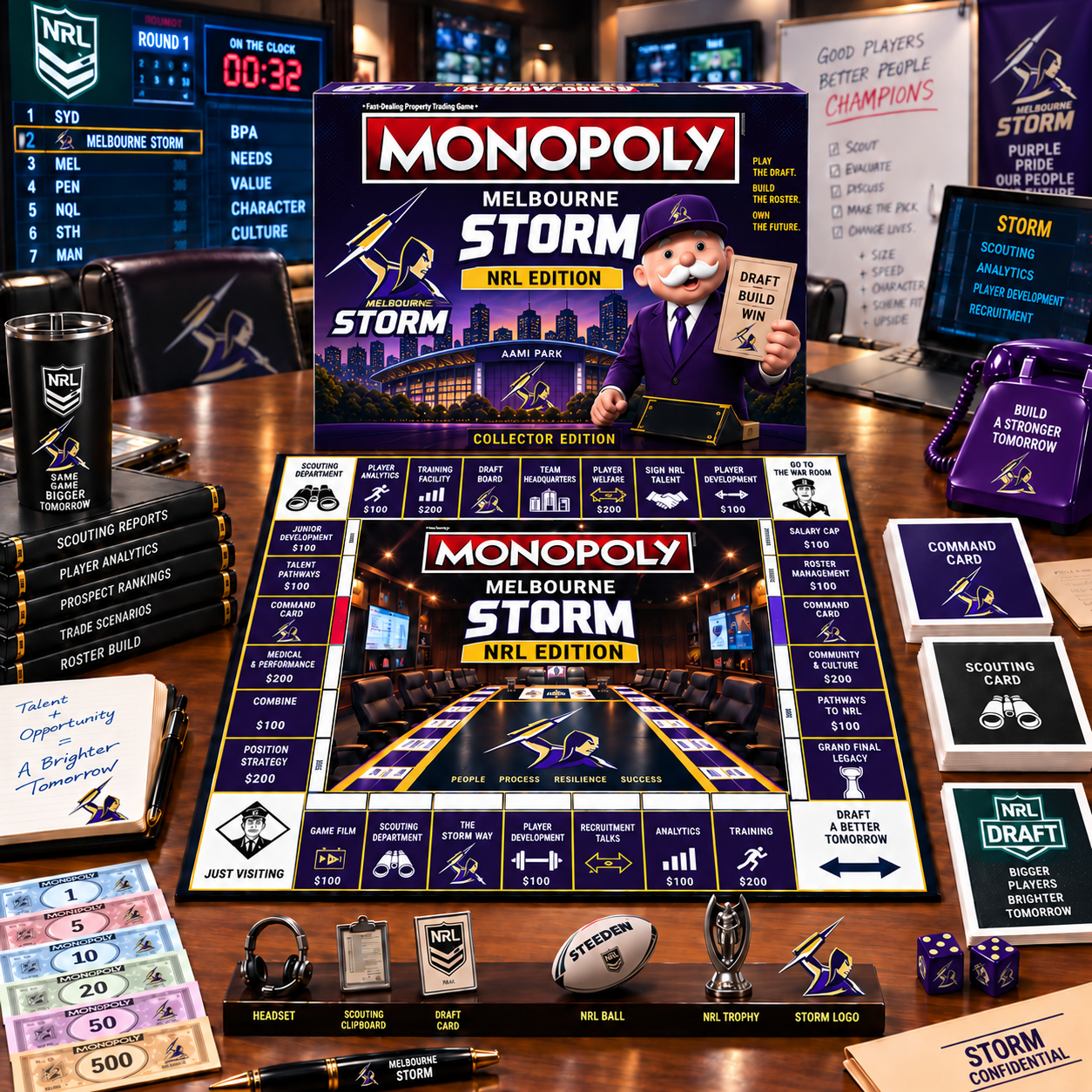 Premium NRL MS War Room Collector’s Edition Board Game V14