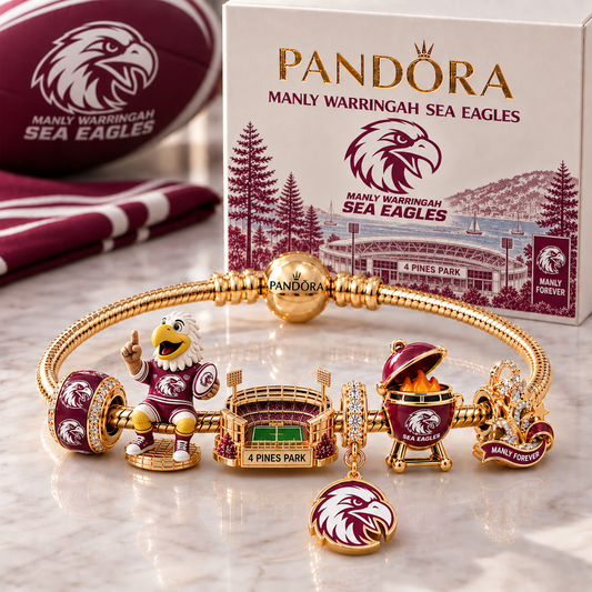 Premium NRL MWSE Heritage Gold Charm Bracelet Set V3