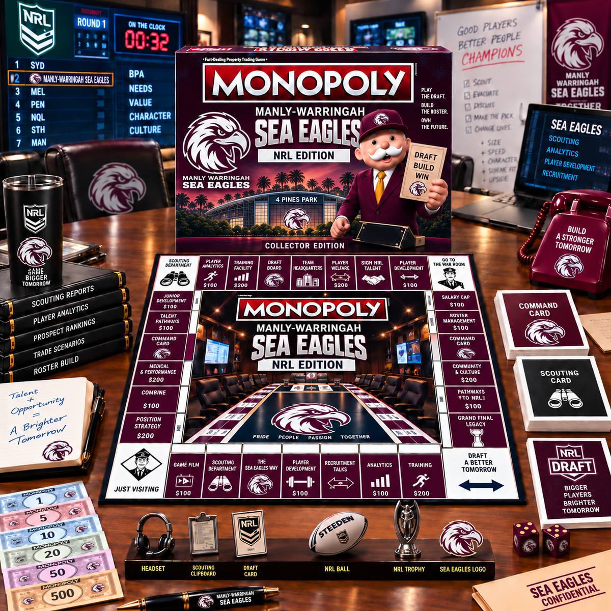 Premium NRL MWSE War Room Collector’s Edition Board Game V14