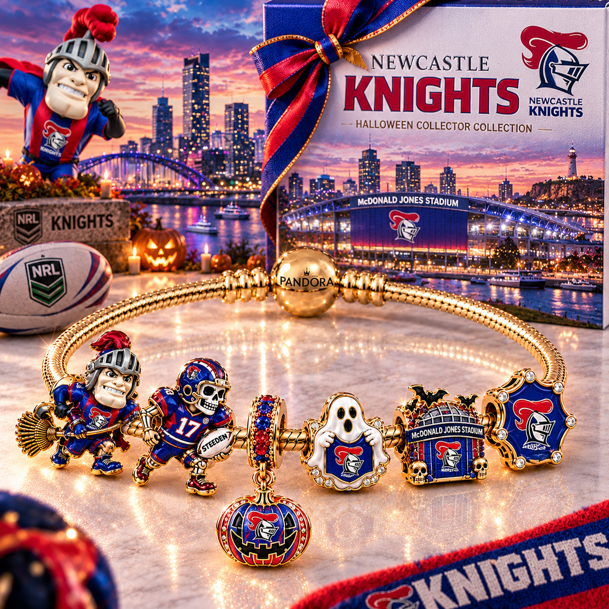 Premium NRL NK Halloween Gold Charm Bracelet Set V4