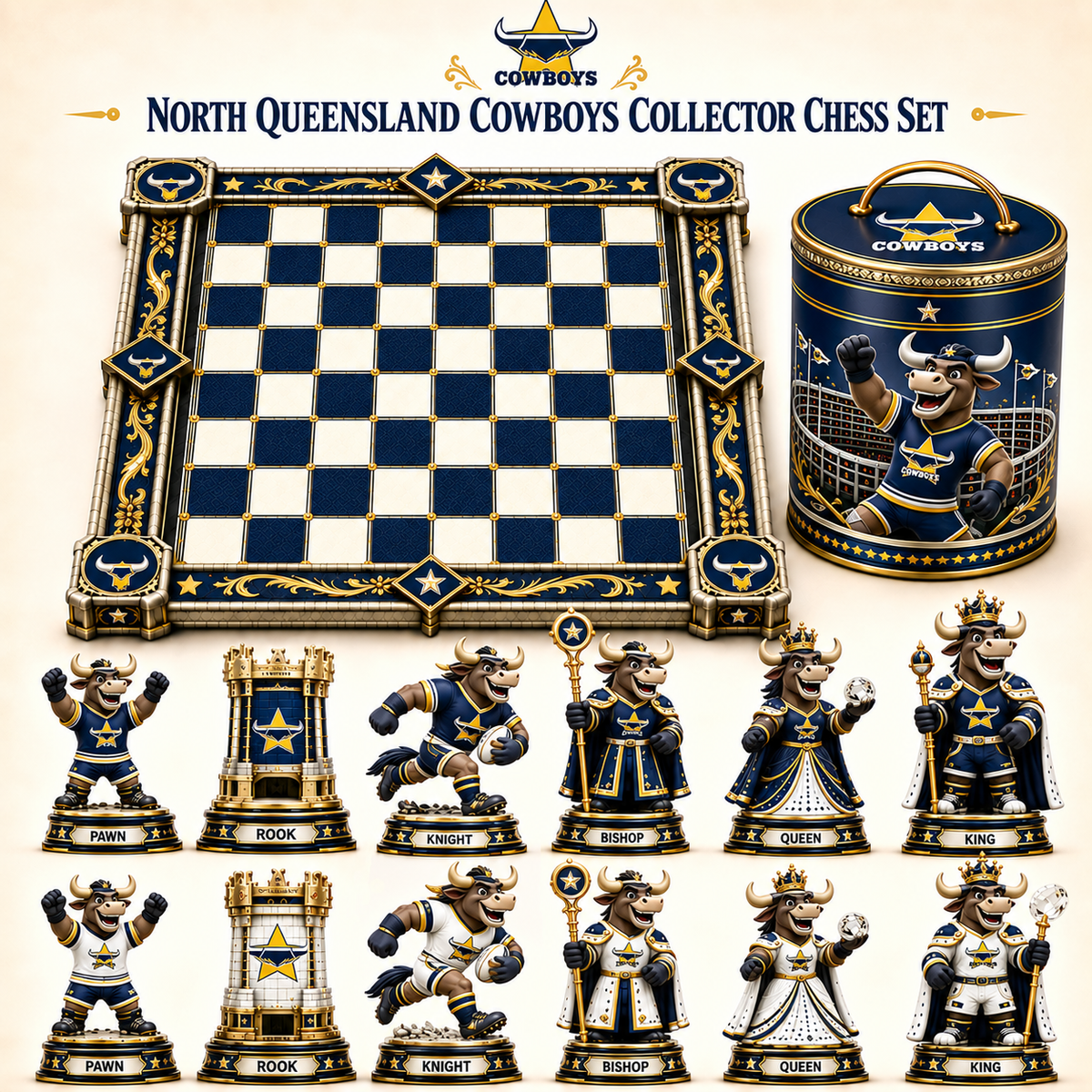 Premium NRL NQC Collector Chess Set