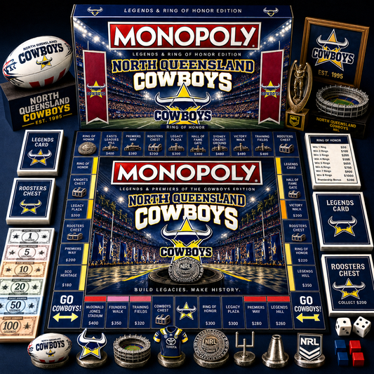Premium NRL NQC Legends & Ring Monopoly Collector’s Edition Board Game V9