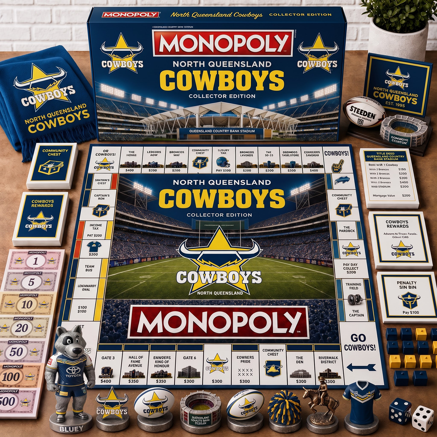 Premium NRL NQC Monopoly Collector Edition Board Game