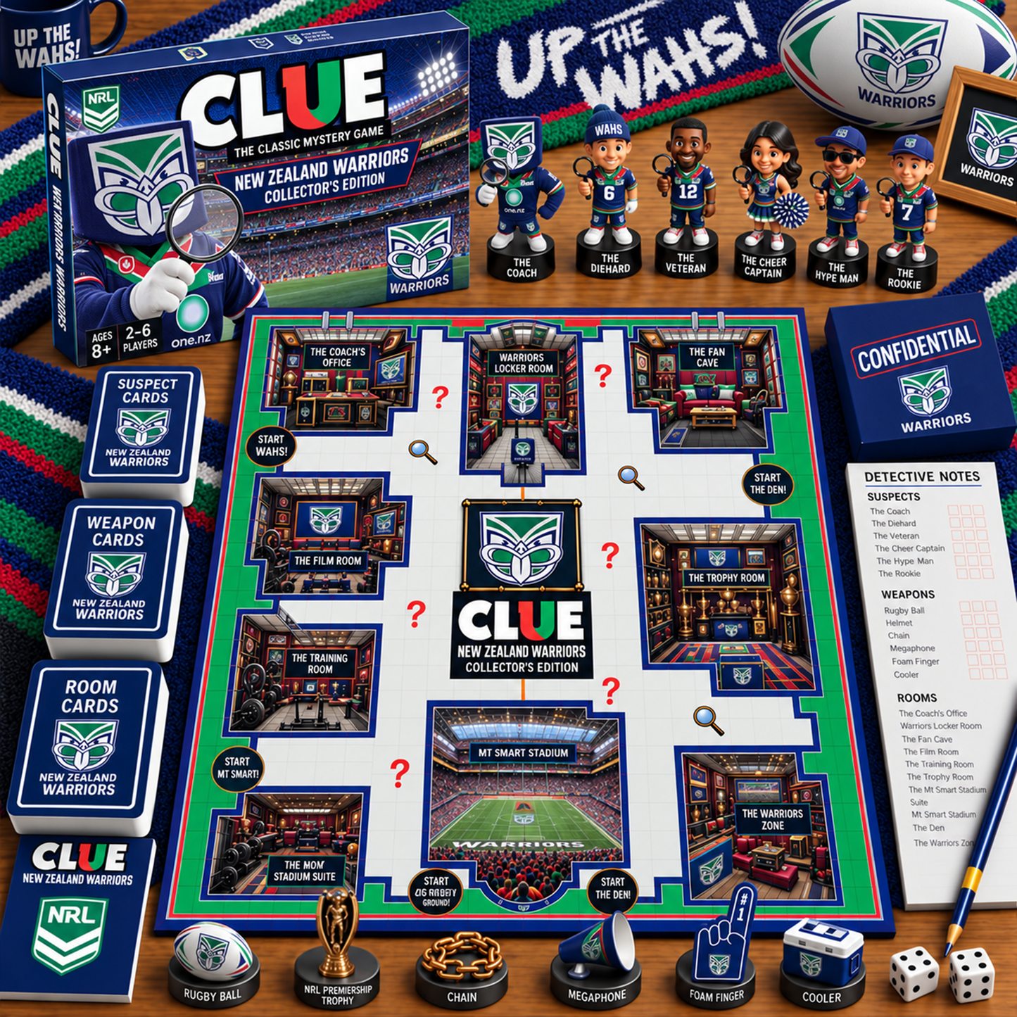 Premium NRL NZW Clue Collector’s Edition Board Game