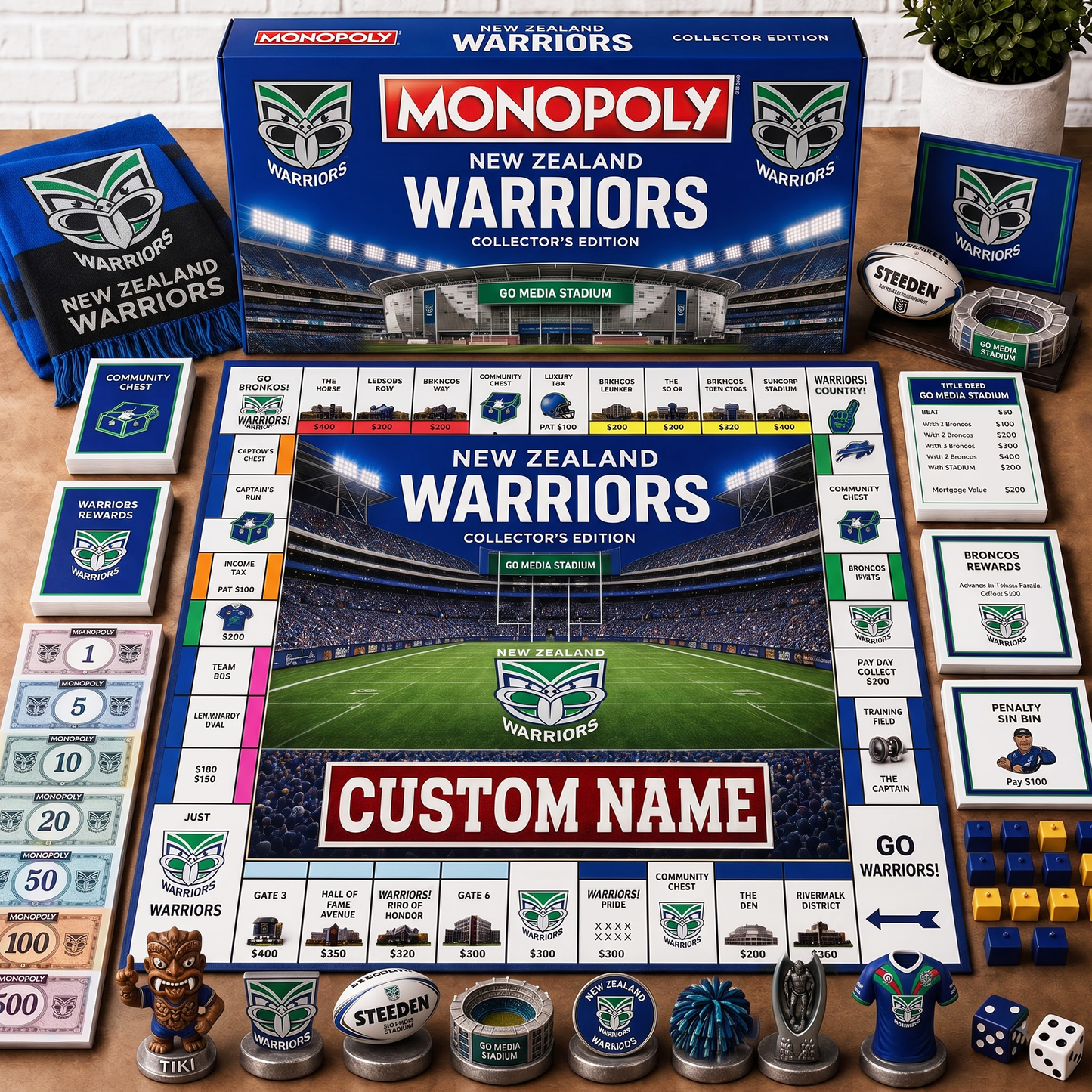 Premium NRL NZW Collector’s Edition Board Game Custom name